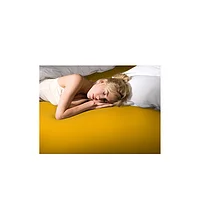 FORMESSE | Jersey-Spannleintuch "Bella Donna" 180/200 cm - 200/220 cm (Weiss) | gelb